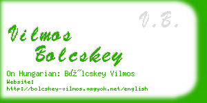 vilmos bolcskey business card